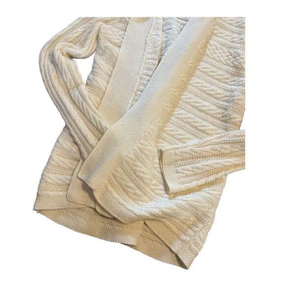 Croft & Barrow | cream cable knot open cardigan - Picture 4 of 5